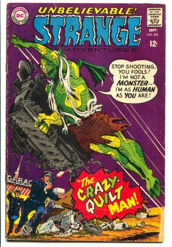 STRANGE ADVENTURES #204 1967-CRAZY QUILT MAN-DC G/VG