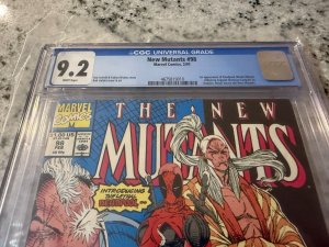 New Mutants # 98 CGC Graded 9.2 Marvel Comic Book 1st Deadpool Appearance JH23
