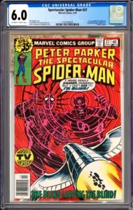 Spectacular Spider-Man #27 CGC Graded 6.0 1st Frank Miller Daredevil Art