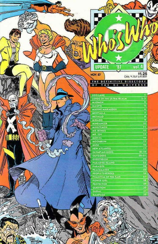 Who's Who Update '87 #4 VF; DC | Todd McFarlane - we combine shipping 