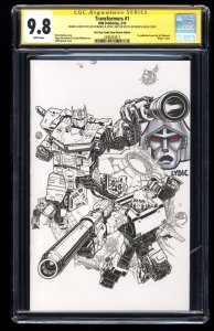Transformers #1 CGC NM/M 9.8 Signed/Sketch SS Jeff Edwards & Steve Lydic