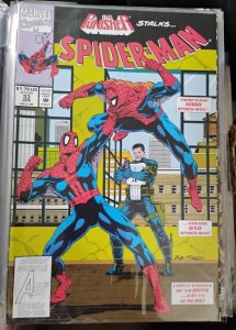SPIDER-MAN # 33  1993 MARVEL  disney punisher stalks...