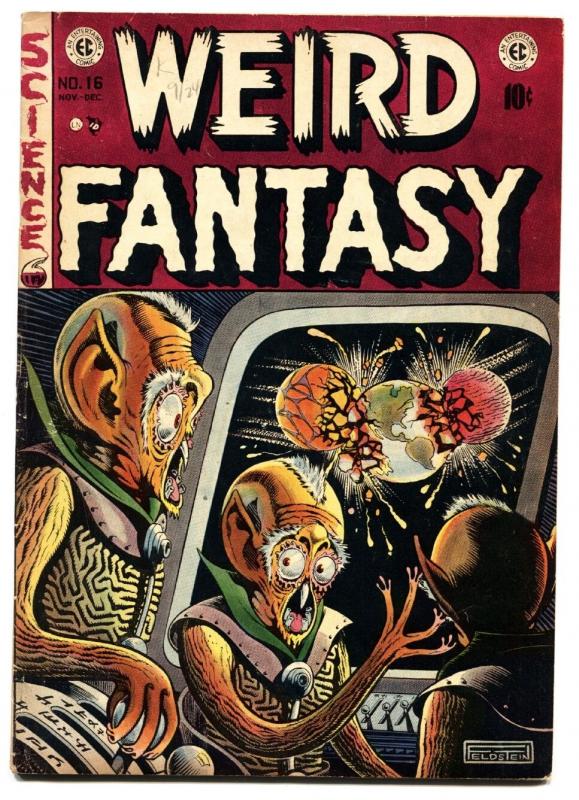 WEIRD FANTASY #16-FELDSTEIN aliens cover E.C. GOLDEN AGE-1952