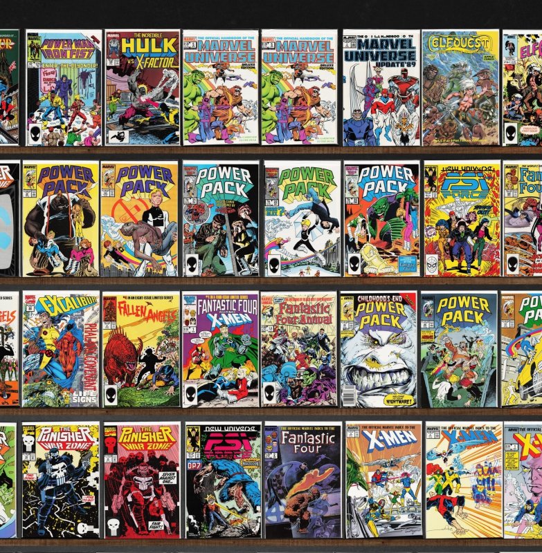 Huge Lot 150+ Comics with Power Pack, Psi Force, Fantastic Four & More!