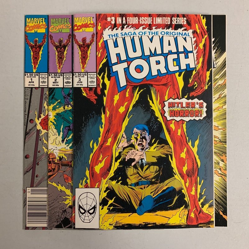 Saga Of The Original Human Torch #1-4 Set (Marvel 1990) Roy Thomas (8.5+) 