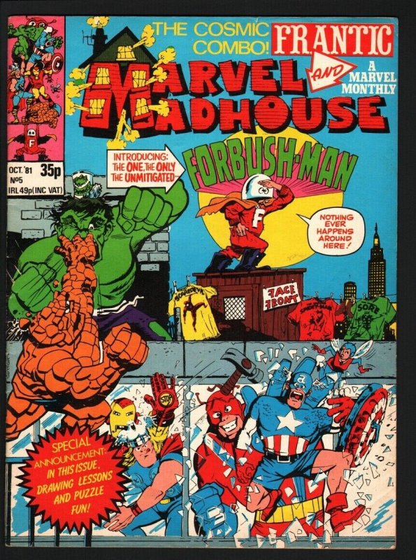 MARVEL MADHOUSE #5-JACK KIRBY ART-RARE BRITISH EDITION- VG