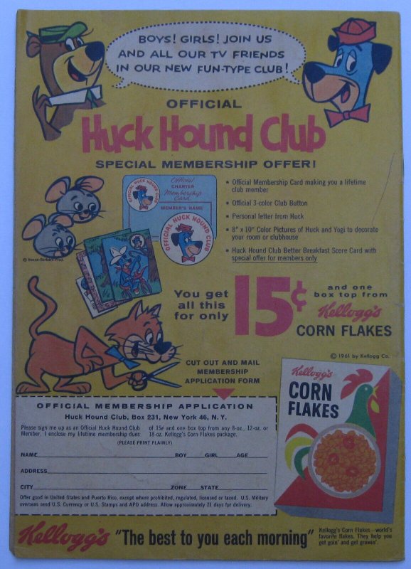 Huckleberry Hound #13 (Sep-Oct 1961, Dell), VG condition (4.0)