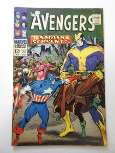 The Avengers #33 (1966) VG Condition moisture stains, pencil fc