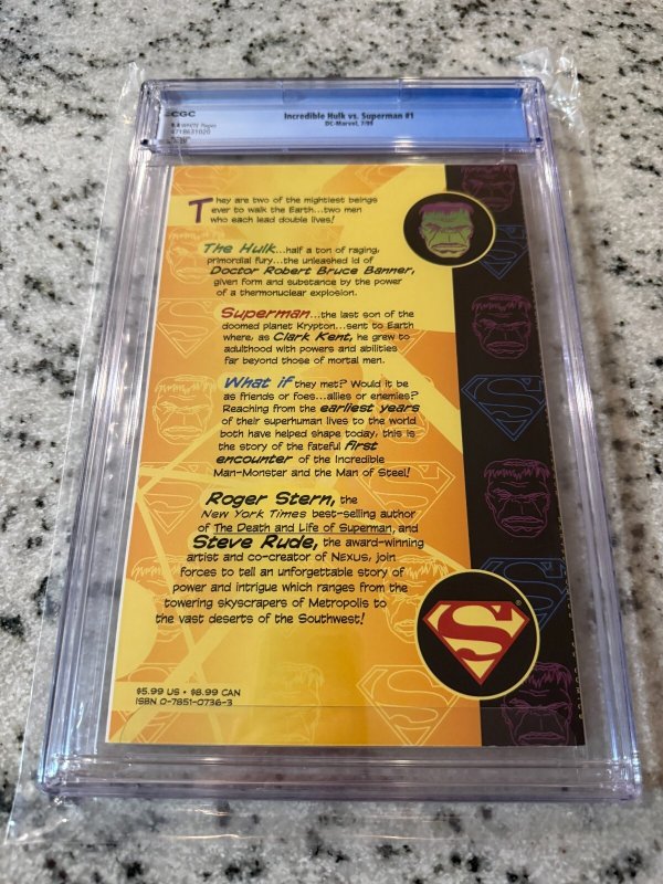 The Incredible Hulk Vs. Superman # 1 CGC Graded 9.4 Marvel DC Comic Book JH29