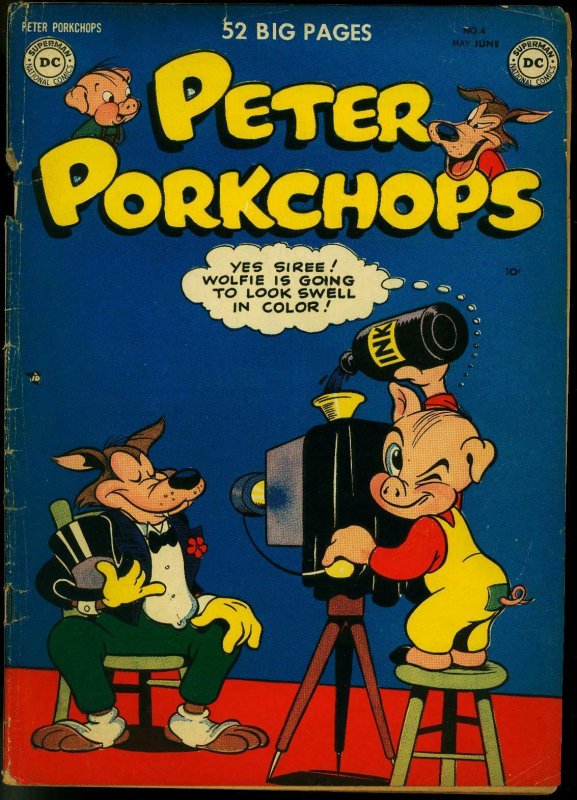 PETER PORKCHOPS #4 1950-DC COMICS-FUNNY ANIMAL  RARE VG-