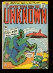 ADVENTURES INTO THE UNKNOWN #174-1967-FLYING SAUCER-CVR VG