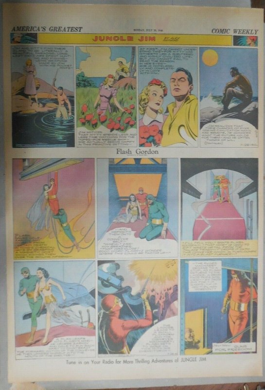 Flash Gordon Sunday by Alex Raymond from 7/28/1940 Large Full Page Size !