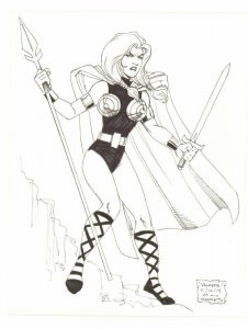 Valkyrie Commission - 2014 Signed art by Mark Norales