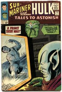 TALES TO ASTONISH #72-HULK/SUBBY-nice copy-MARVEL-SILVER-AGE