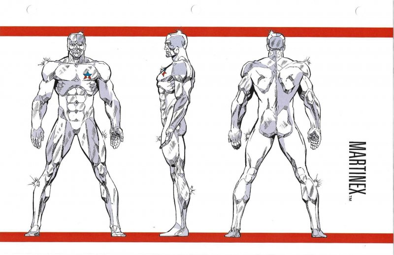 Official Handbook of the Marvel Universe Sheet - Martinex