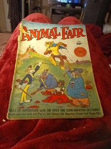 Animal Fair #4 Golden Age 1946 Fawcett Sir Spot Precode Cartoon Comic Book Funny