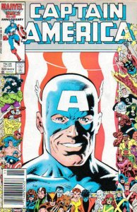 Captain America (1st Series) #323 (Newsstand) VF ; Marvel | 25th Anniversary Fra