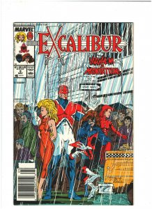 Excalibur #8 VF- 7.5 Newsstand Marvel Comics 1989 Ron Lim & Chris Claremont