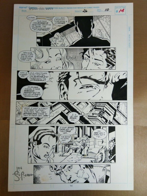 Original Art: Joe St. Pierre - Spider-Man 2099 #26 pg 14 Palmiotti inks