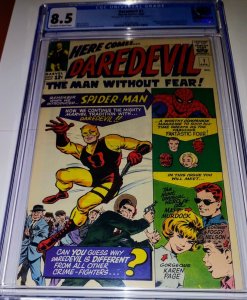 Daredevil 1 CGC 8.5 Signed Stan Lee! 