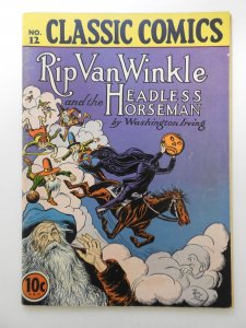 Classic Comics #12 (1943) Rip Van Winkle 1st Printing!! Beautiful VG+ Condition!