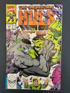 The Incredible Hulk #376 Direct Edition (1990) - Green V Grey Hulk - NM