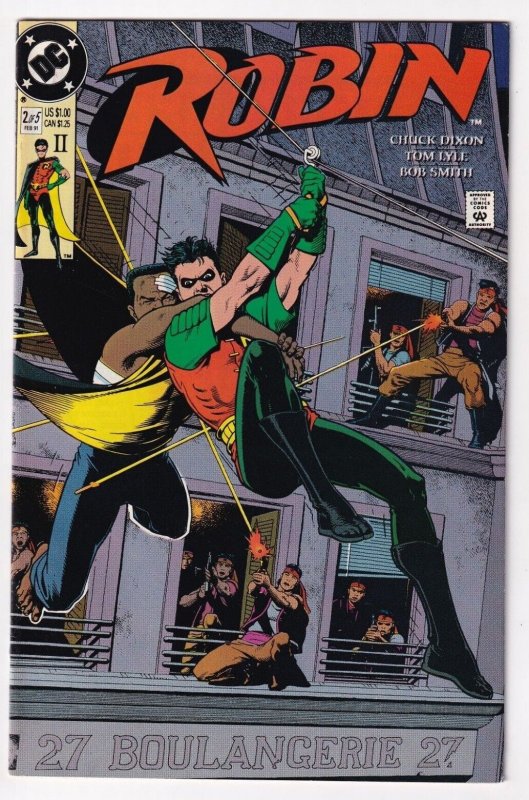 Robin #2 February 1991 DC 2nd Printing Tim Drake Chuck Dixon Tom Lyle Bob Smith