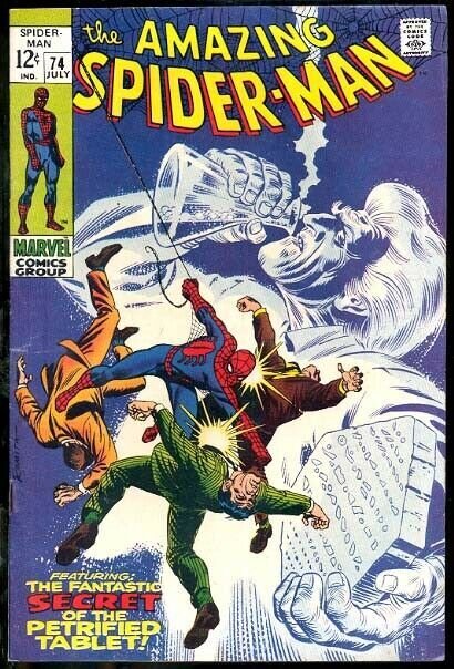 AMAZING SPIDER-MAN #74-NICE COPY PETRIFIED TABLET ISSUE FN+