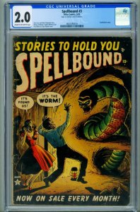 SPELLBOUND #3 CGC 2.0-1952 worm cover--PRE-CODE HORROR 4031295014