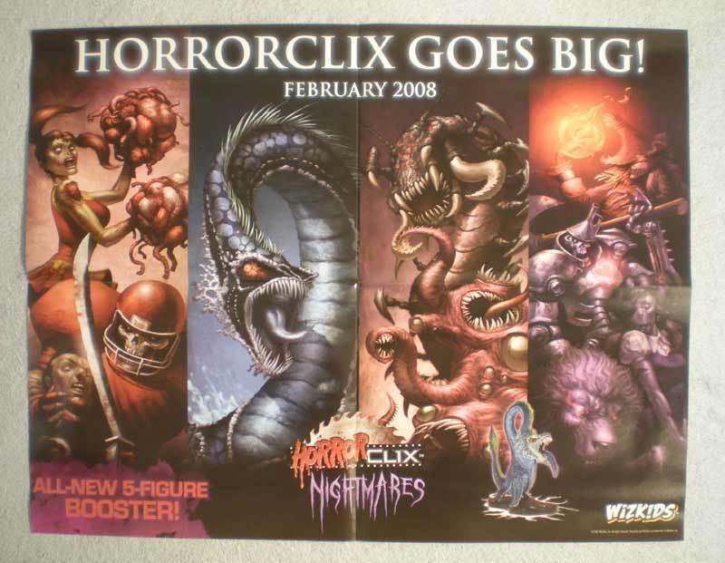HEROCLIX NIGHTMARES Promo Poster, 21x17, 2008, Unused, more Promos in store