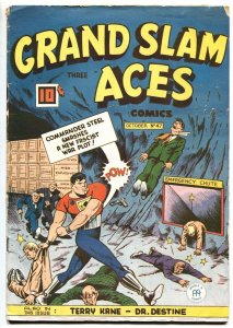 GRAND SLAM THREE ACES #47 1945-RARE CANADIAN-Commander Steel