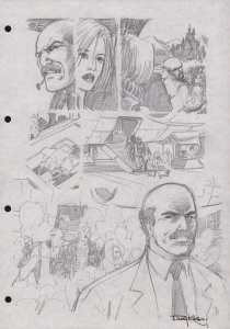 Shuttle Ship Crew Pencil Page Prelim - Signed Art By Barry Kitson - 2023