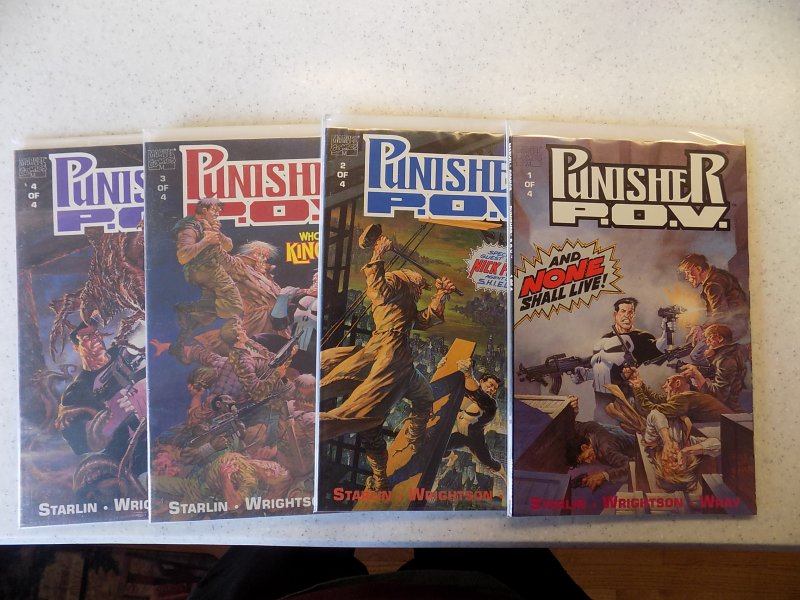 PUNISHER POV 1-4 COMPLETE SET NM MARVEL WRIGHTSON STARLIN ACTION