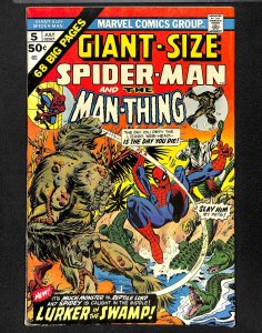 Giant-Size Spider-Man #5 FN 6.0 Man-Thing!