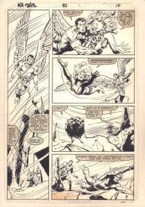 Ka-Zar the Savage #10 p.14 Shanna caught in the air by Buth 1982 Brent Anderson