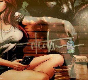 ️️AMAZING SPIDERMAN 25  SIGNED BY TYLER KIRKHAM VENOM MARY JANE  VARIANT 