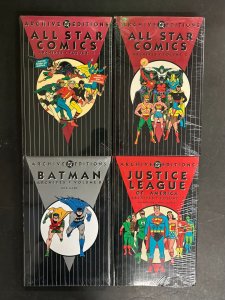 DC Archive Editions Lot of 9 Sealed Hardcover Batman, Superman, JLA, Shazam