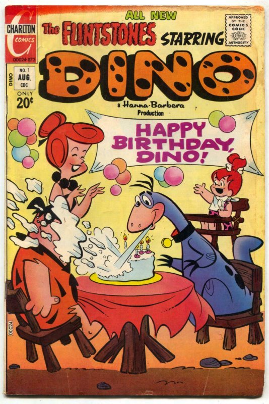 Flintstones Starring Dino #1 1973-Charlton Comics VG