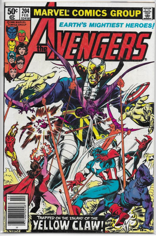 Avengers   vol. 1   #204 FN Michelinie/Newton, Yellow Claw, Scarlet Witch