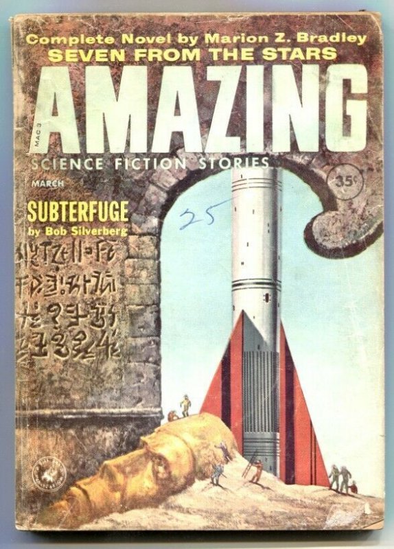 Amazing Stories March 1960- Seven From the Stars G/VG