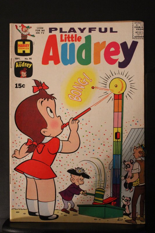 z Playful Little Audrey #90 (1970) High-Grade NM- Peeshooter ring bell cover Wow