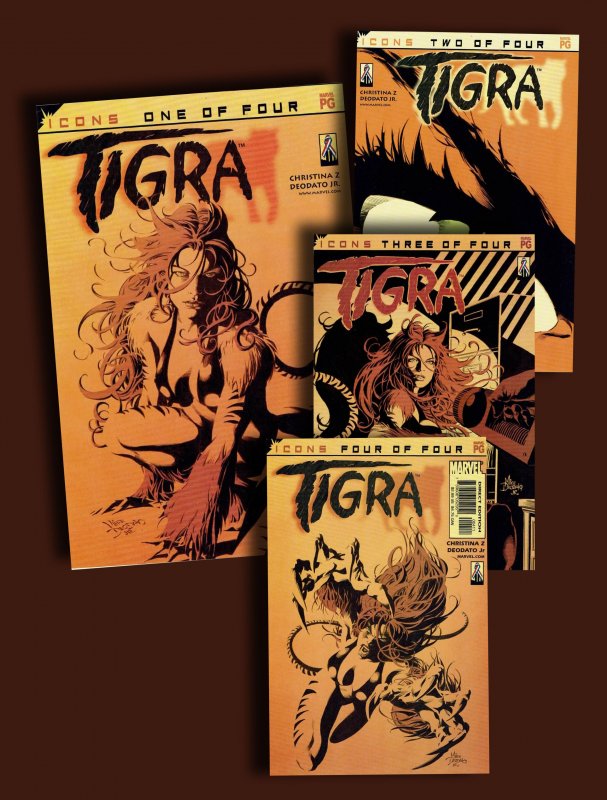 Tigra #1,2,3,4 Full Run Mike Deodato Captain America NM