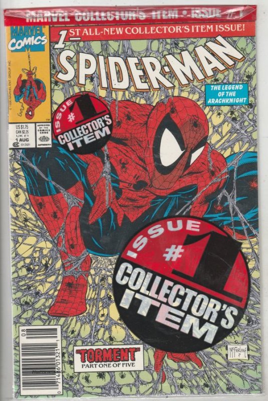 Spider-Man Bagged A #1 (Aug-90) NM/MT Super-High-Grade Spider-Man