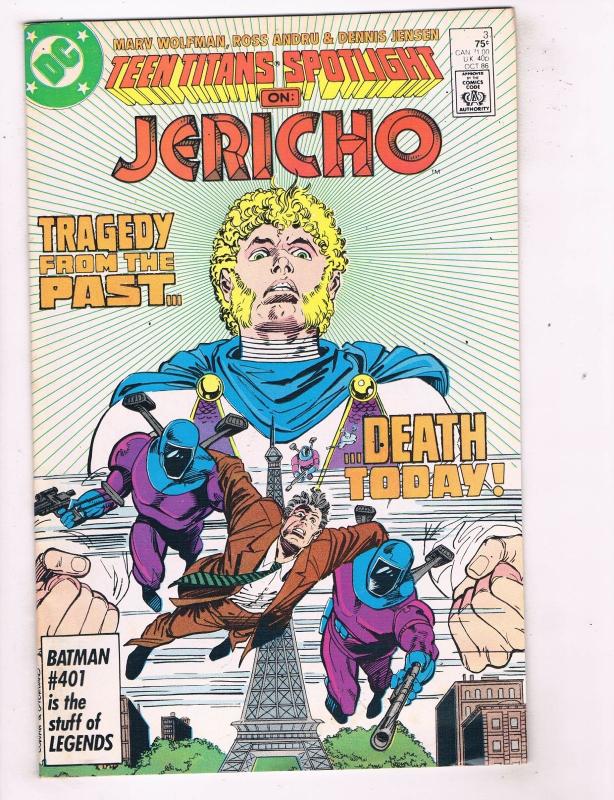 Teen Titans Spotlight (1986) #3 DC Comic Book Jericho Joe Wilson HH3