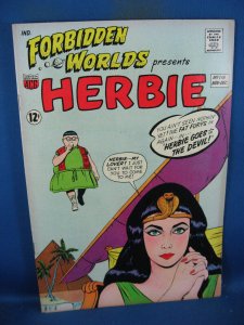 FORBIDDEN WORLDS 116 F VF HERBIE MEETS CLEOPATRA AND THE DEVIL 1963 ACG SCARCE