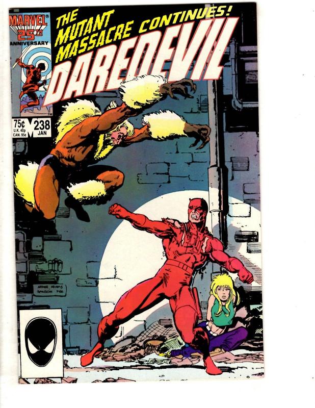 10 Daredevil Marvel Comic Books # 229 230 231 232 233 234 235 236 237 238 CR37