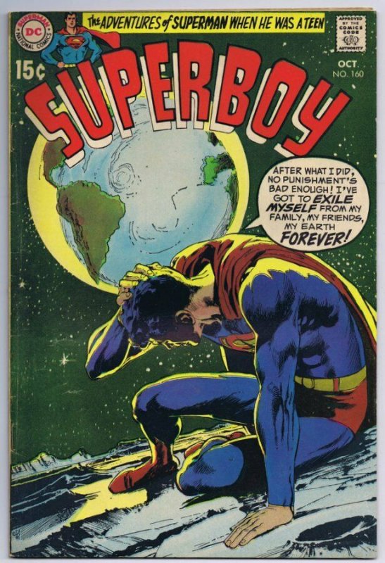 Superboy #160 ORIGINAL Vintage 1969 DC Comics   