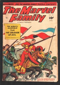 Marvel Family #70 1952-Marvels battle The Crusade of Evil-Bondage splash panel-G