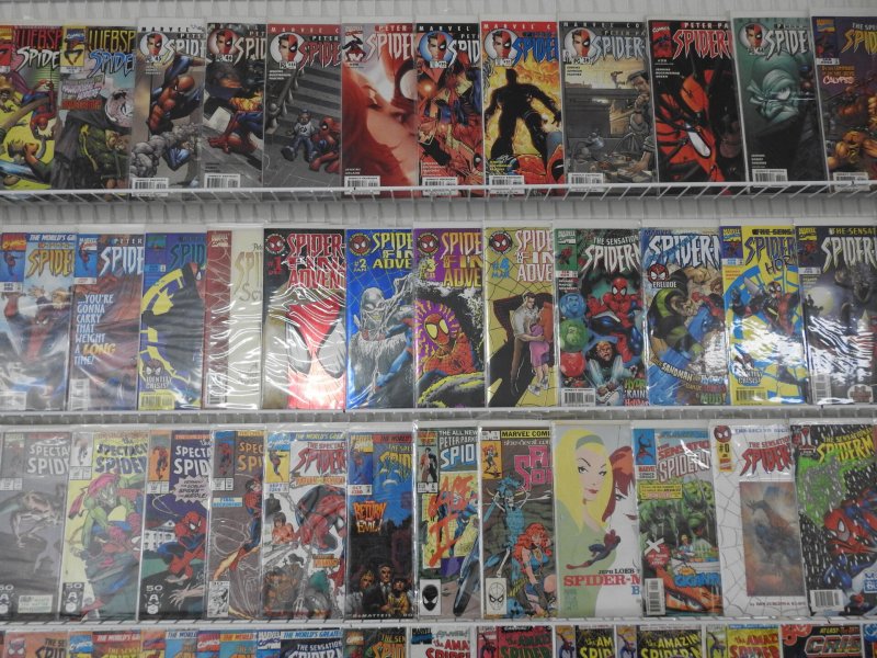 Huge Lot of 130+ Comics W/Spider-Man, Batman, Fantastic Four Avg VF Condition!