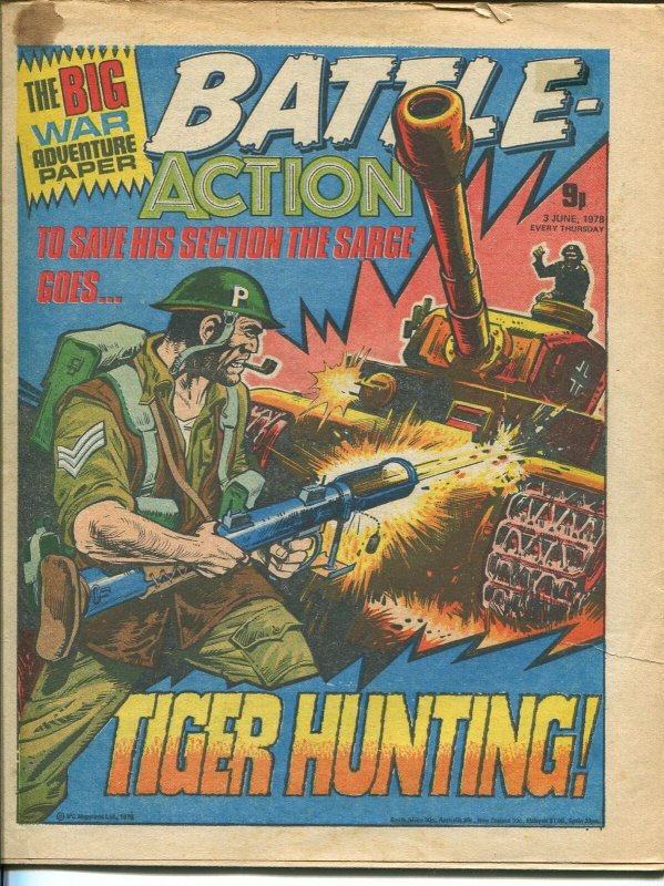Battle-Action 6/3/1978-war adventure-The Sarge-Major Eazy-Dredger-GOOD/VG 